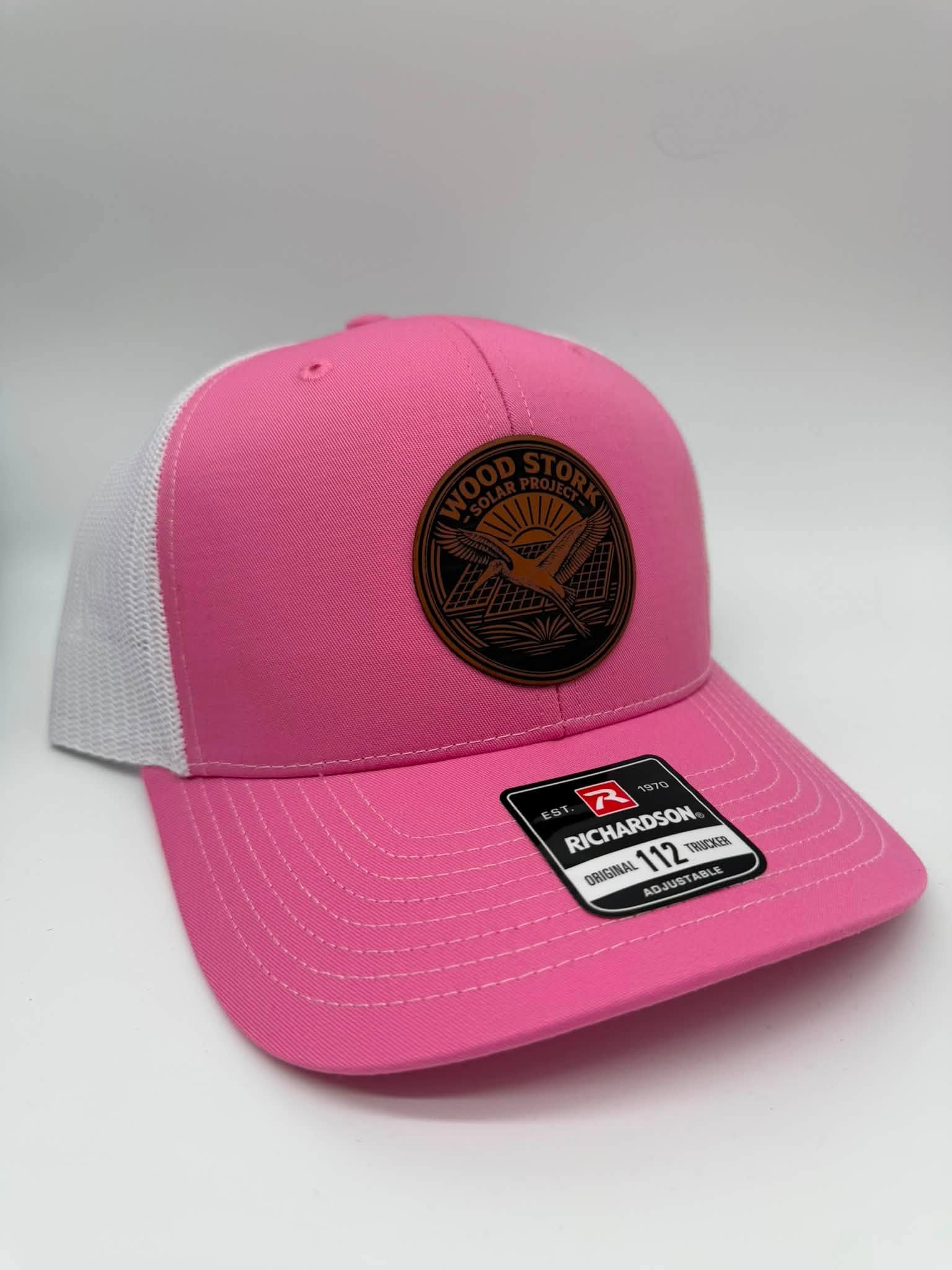 Pink Richardson 112 with engraved round patch